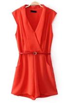 Oasap Chic V Neck Jempsuits