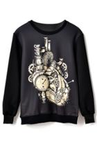 Oasap Mechanism Cardiac Pattern Sweatshirt