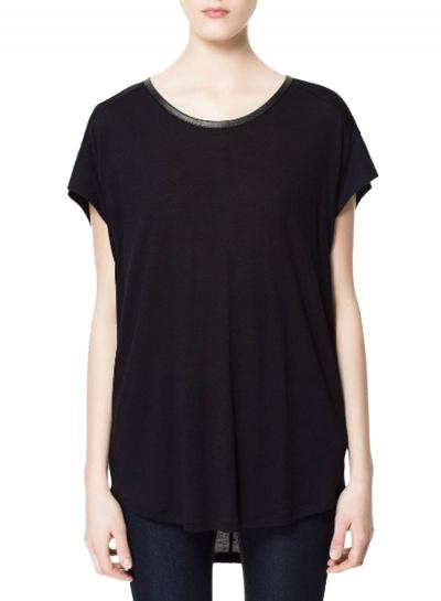 Oasap Women's Fashion Short Sleeve Back Zipper High Low Tee