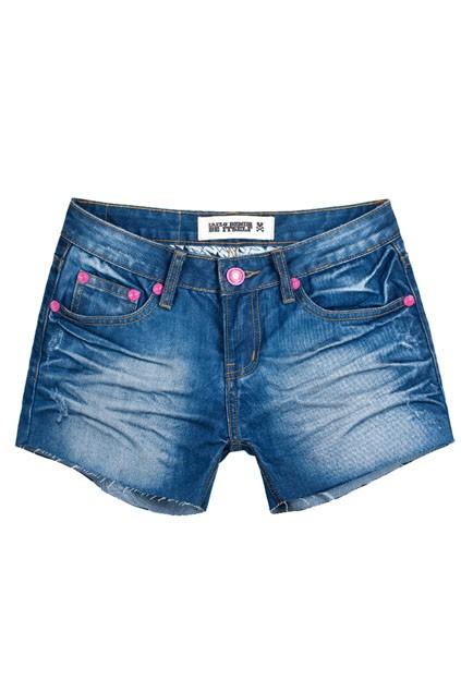 Oasap Straight Cut And Low Waistline Thick Jeans With Fasion Patches