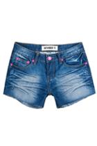 Oasap Straight Cut And Low Waistline Thick Jeans With Fasion Patches