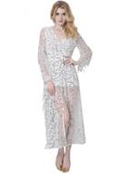 Oasap Women's Fashion Sheer Sequin Tasseled Maxi Dress