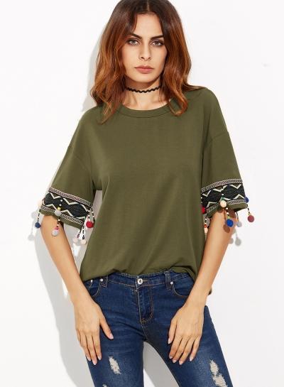 Oasap Vintage Short Sleeve Tee Shirts