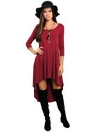 Oasap Fashion Solid Long Sleeve High Low Loose Dress