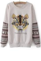 Oasap Tribal Tiger Sweatshirt
