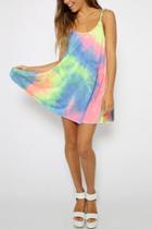 Oasap Multi Braided Strap Stretched Knit Trapeze Dress