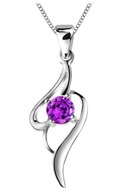 Oasap Flame Shaped Pendant Silver Necklace