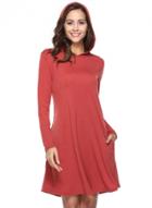 Oasap Long Sleeve Solid Color Knit Hooded Dress With Pockets