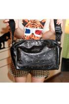 Oasap Retro Rivet Embellished Across Body Bag