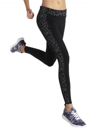 Oasap Wide Waistband Printed Active Leggings