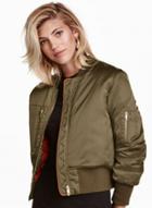 Oasap Women's Chic Cotton Padded Cropped Bomber Jacket