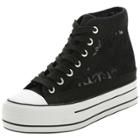 Oasap Women's Lace Paneled Lace Up High Top Shoes