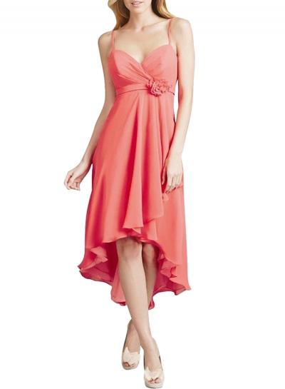 Oasap Women's Knot Front Spaghetti Strap Asymmetric Dress