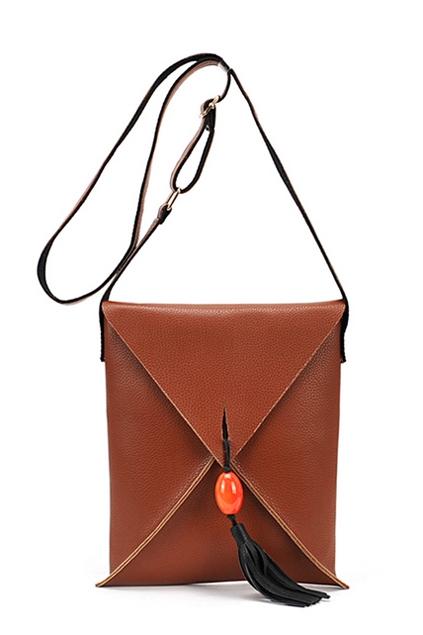 Oasap Wholecolored Tassel Detail Envelope Bag