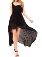 Oasap Women's Scoop Neck Sleeveless High Low Maxi Chiffon Dress