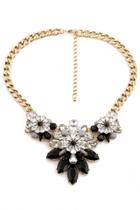 Oasap Charm Floral Collar Dangle Bib Necklace