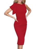 Oasap Women's Fashion One Ruffle Sleeve Bodycon Pencil Dress