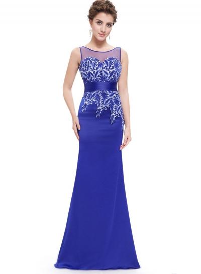 Oasap Women's Sleeveless Mesh Panel Maxi Ball Gown Wedding Dress