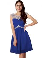 Oasap Women's Classic Rhinestone Cut-out Back Cocktail Dress