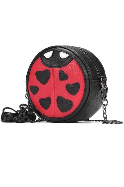 Oasap Ladybug Round Shoulder Bag