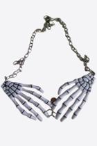 Oasap Skeleton Embellished Necklace