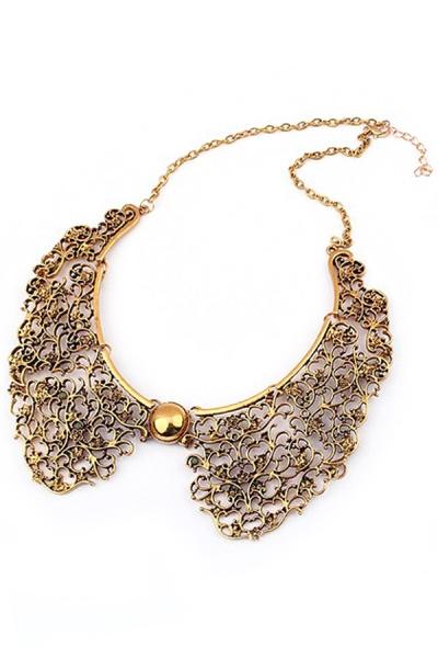 Oasap Cutout Mock Collar Choker