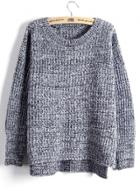 Oasap Casual Loose Fit High Low Pullover Sweater