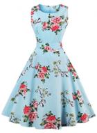 Oasap Vintage Floral A-line Dress With Belt