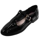 Oasap Round Toe Hollow Out Low Heels Mary Janes Shoes
