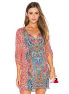 Oasap Vintage V Neck 3/4 Sleeve Shift Dress