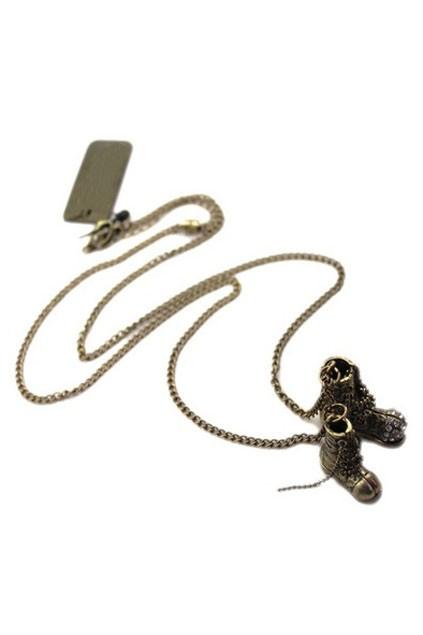 Oasap Retro Exquisite Shiny Boots Detail Necklace