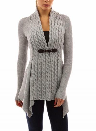 Oasap Fashion Long Sleeve Irregular Slim Fit Cardigan