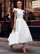Oasap Sleeveless Ruffle A-line Party Dress