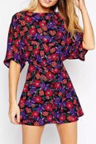 Oasap Fabulous Floral Print Rompers