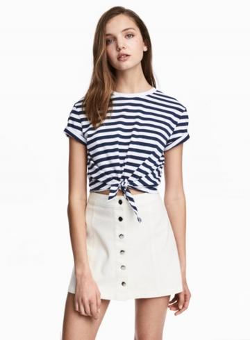 Oasap Preppy Style High Waist A-line Skirt