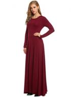 Oasap Fashion Long Sleeve Solid Loose Maxi Dress