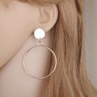 Oasap Round Circle Solid Color Drop Earrings