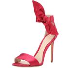 Oasap Open Toe Ankle Bow High Heels Sandals
