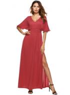Oasap Casual Short Sleeve High Split Maxi Dress