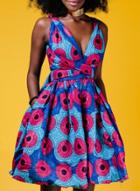 Oasap Fashion Sleeveless Multi Way A-line Polka Dot Dress