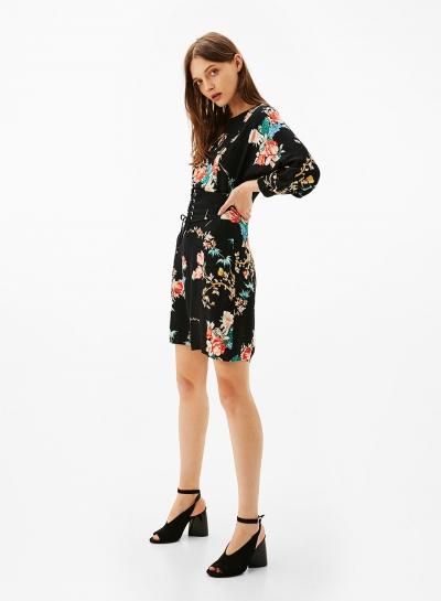 Oasap Vintage Floral Print Loose Dress