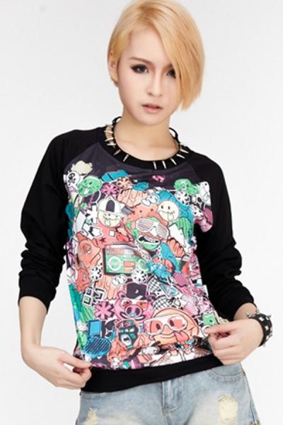 Oasap Bold Tongue Sweatshirt