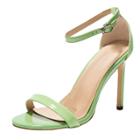 Oasap Ankle Strap High Heels Genuine Leather Sandals