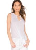 Oasap Fashion Solid Hollow Out Tie Tank
