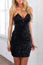 Oasap Charming Sequin Strapless Body-con Dress