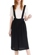 Oasap Classic Women Ruffle Slim Fit Suspender Skirt