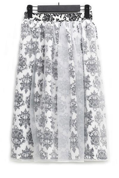 Oasap Vintage Organza Overlay Skirt