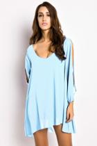 Oasap Leisure Mini High-low Jersey Dress
