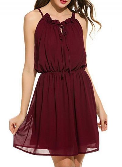 Oasap Sexy Beach Lace Spaghetti Strap Off The Shoulder V Neck Dress