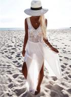 Oasap V Neck Sleeveless Slit Chiffon Beach Dress